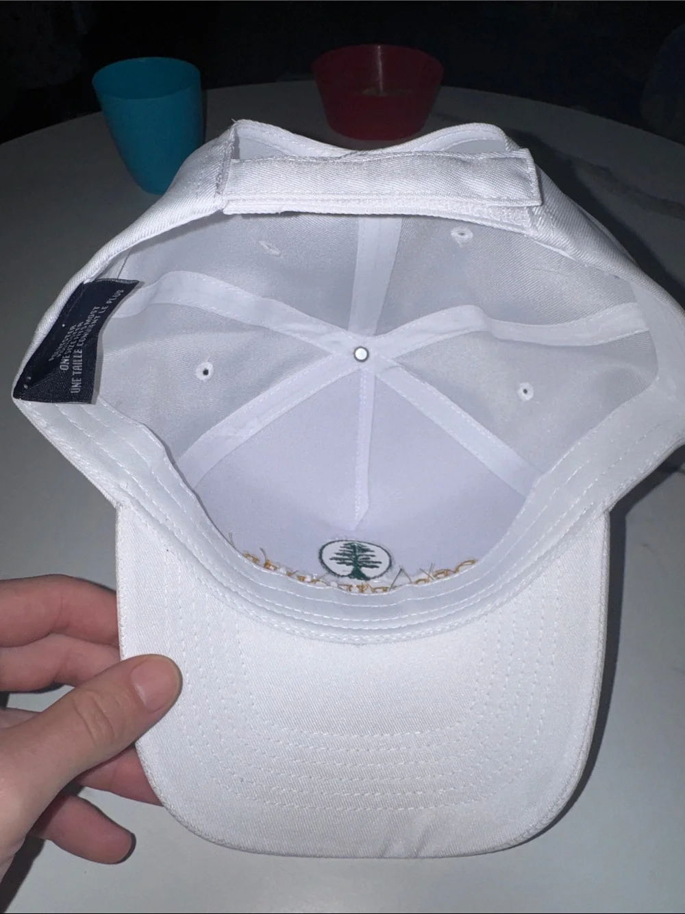 White Embroidered Baseball Cap